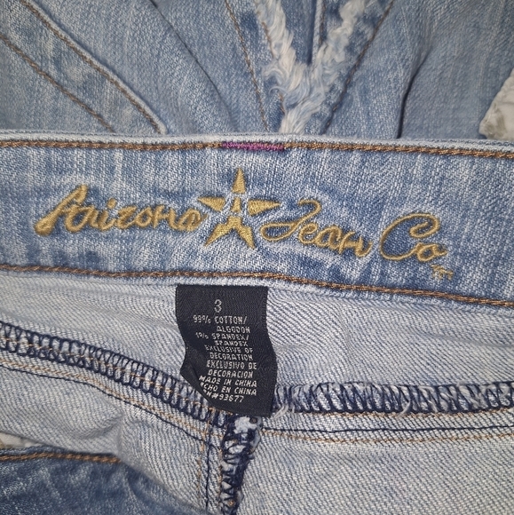 Arizona jean Co boho patch jean skirt size 3 - Picture 5 of 5